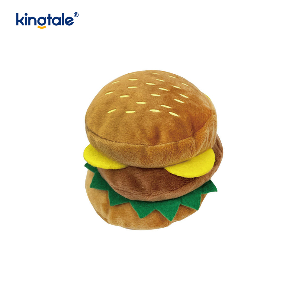 Hamburger jouet hurlant, frites, cuisse de poulet pour chat et chien