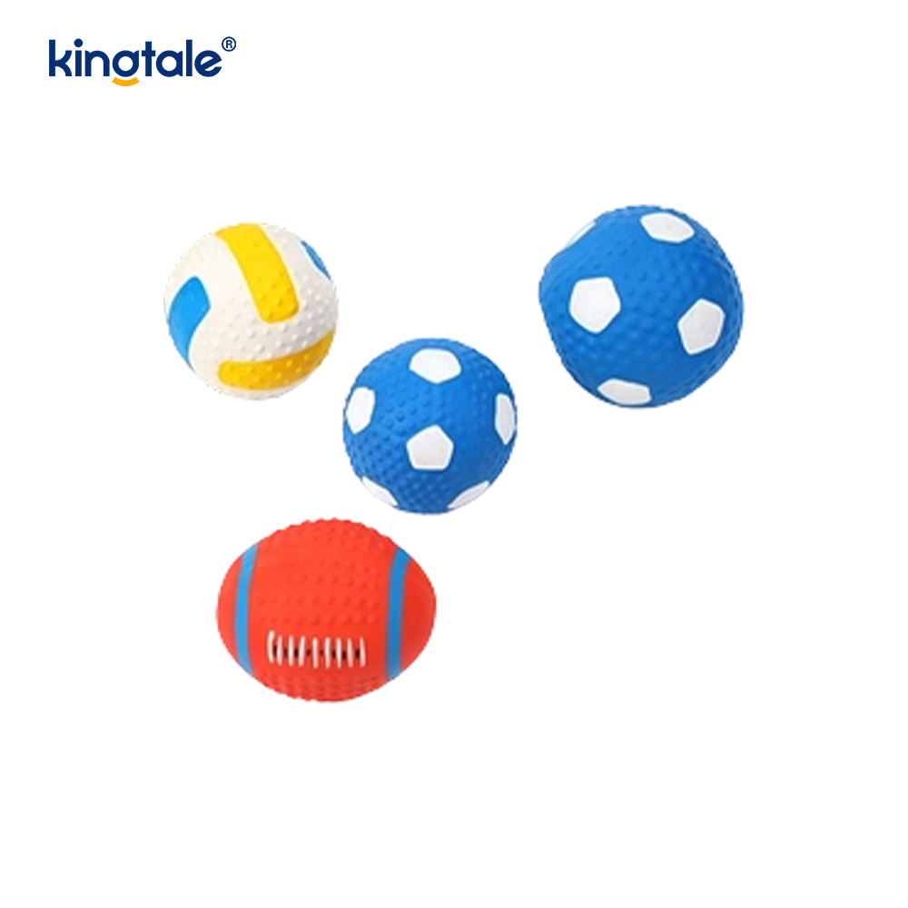 Jouets grinçants en latex pour animaux de compagnie (football, football, volley-ball)