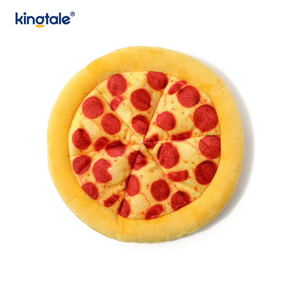 Jouets à mâcher amusants et grinçants pour animaux de compagnie — Pizza et beignet