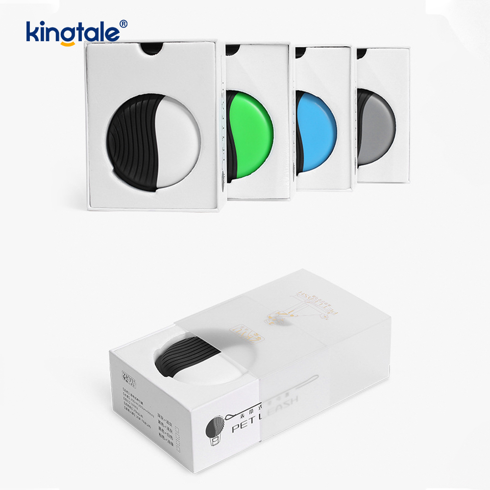 Laisse double pour chien rétractable à 360 degrés avec lumière LED