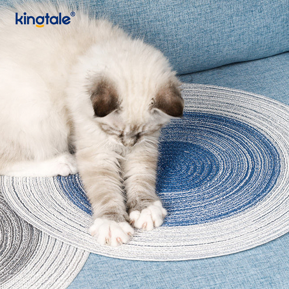 Tapis à gratter en sisal naturel pour chat, tapis à gratter horizontal pour sol
