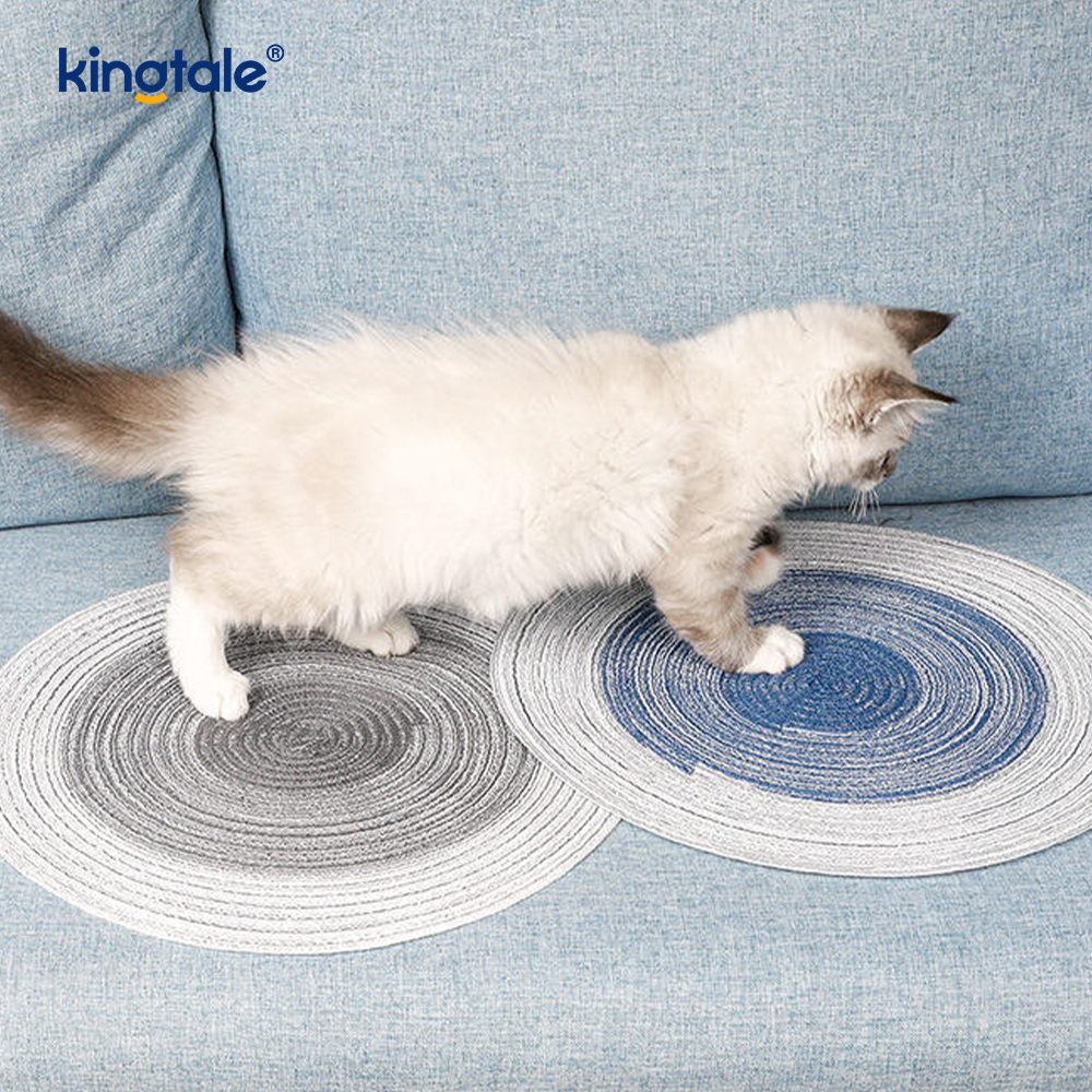 Tapis à gratter en sisal naturel pour chat, tapis à gratter horizontal pour sol
