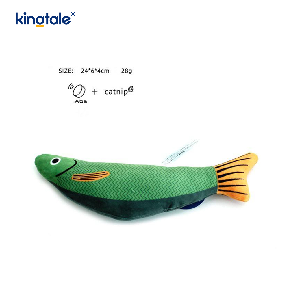 Jouets pour chat à l'herbe à chat durables et grinçants avec divers poissons réalistes