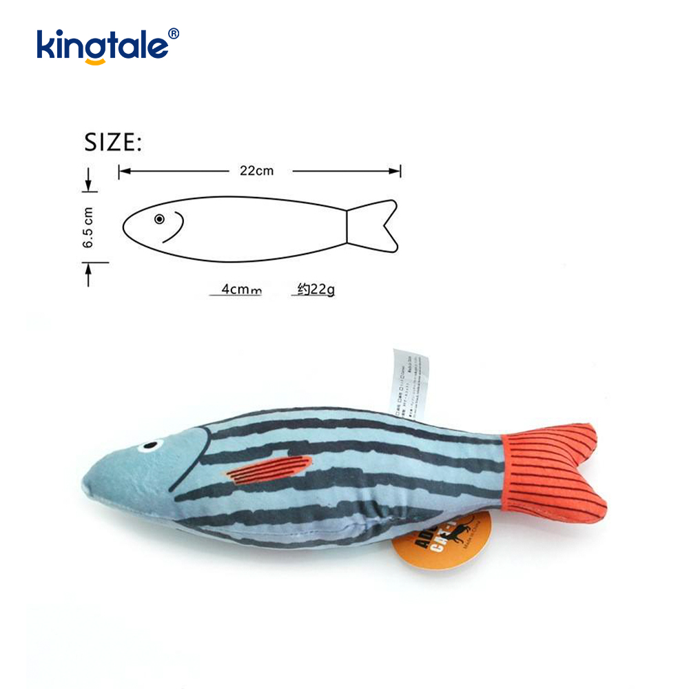 Jouets pour chat à l'herbe à chat durables et grinçants avec divers poissons réalistes