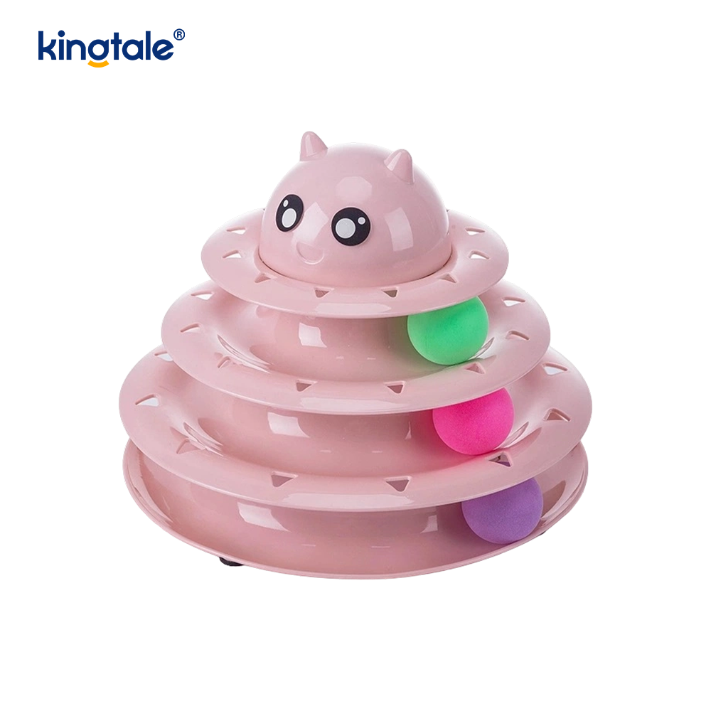 Jouets interactifs pour animaux de compagnie, plateau tournant à 3 niveaux, jouets Puzzle amusants pour exercices physiques et mentaux
