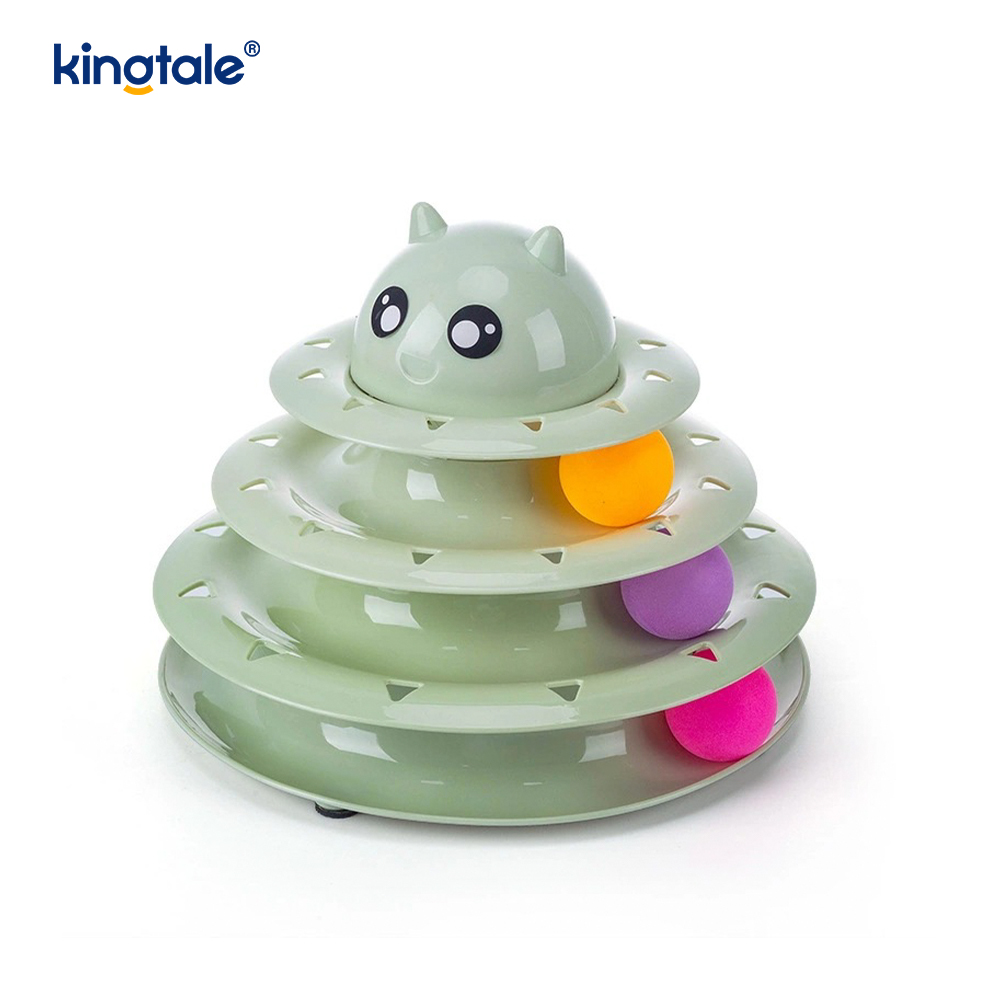 Jouets interactifs pour animaux de compagnie, plateau tournant à 3 niveaux, jouets Puzzle amusants pour exercices physiques et mentaux