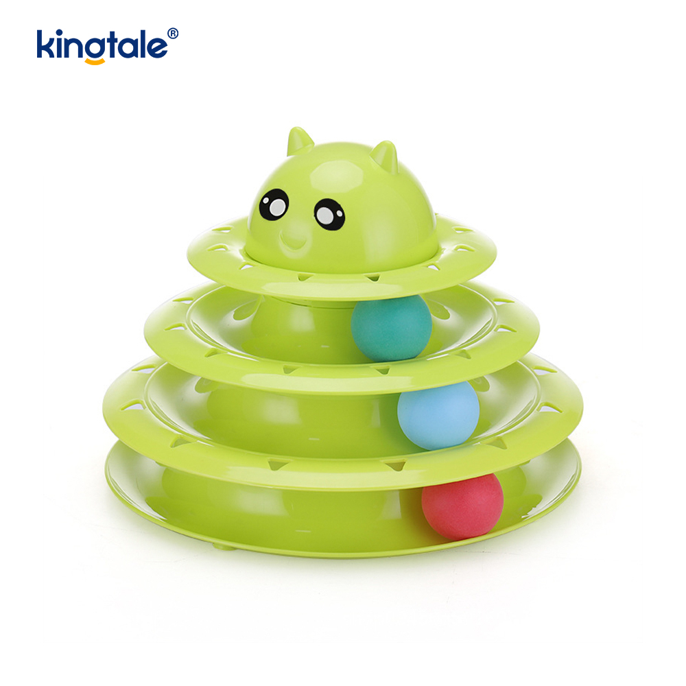 Jouets interactifs pour animaux de compagnie, plateau tournant à 3 niveaux, jouets Puzzle amusants pour exercices physiques et mentaux