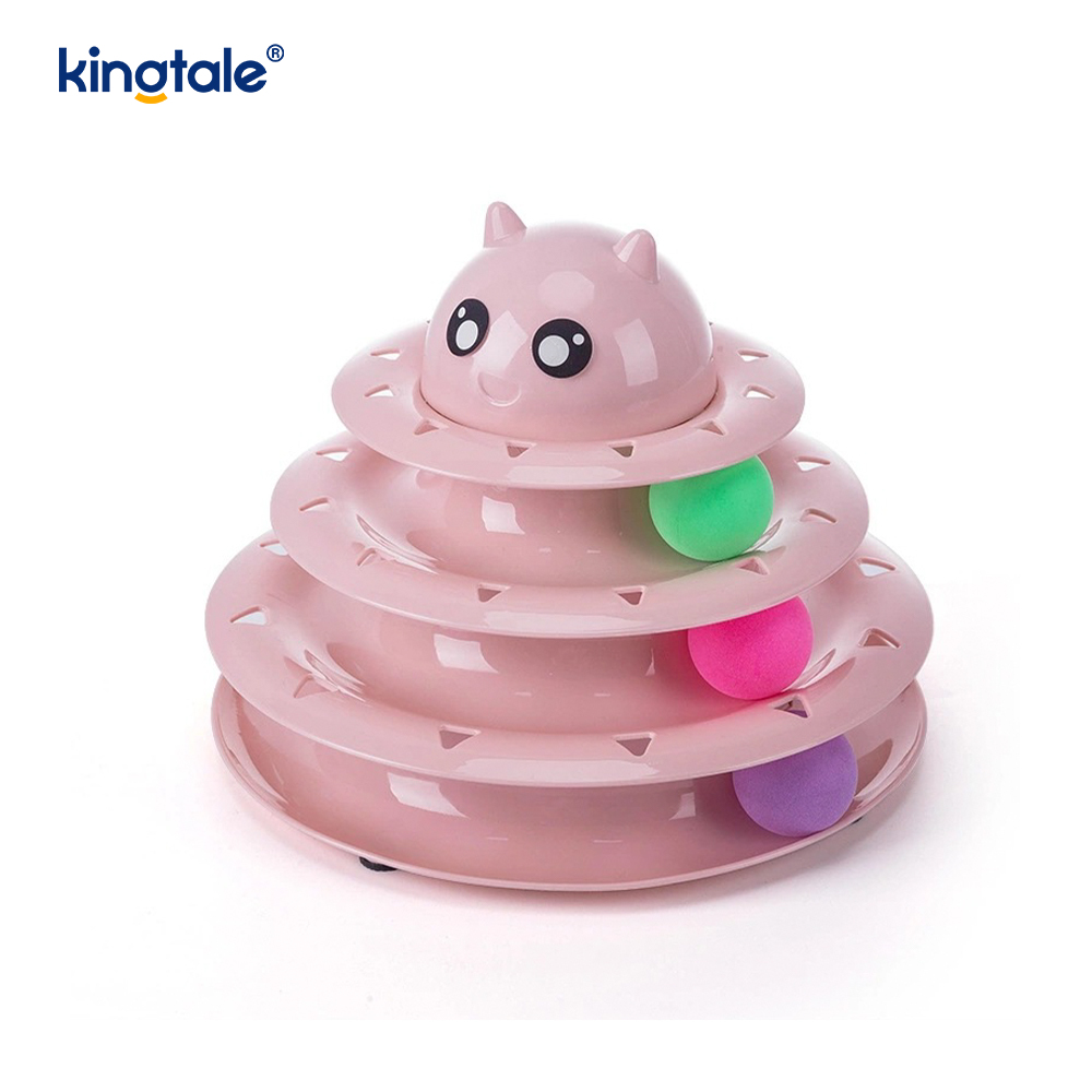 Jouets interactifs pour animaux de compagnie, plateau tournant à 3 niveaux, jouets Puzzle amusants pour exercices physiques et mentaux