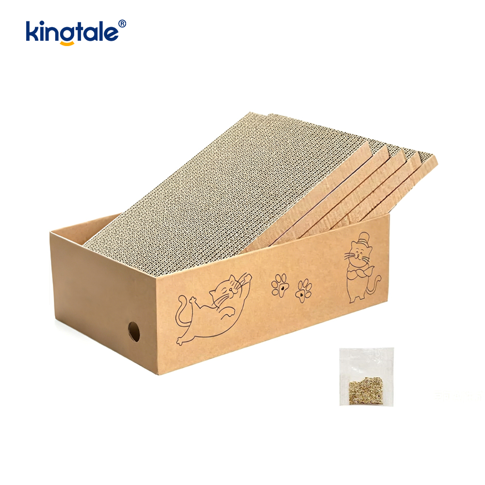 Tapis à gratter pour chat, 5 paquets en 1, avec boîte, adapté aux chats