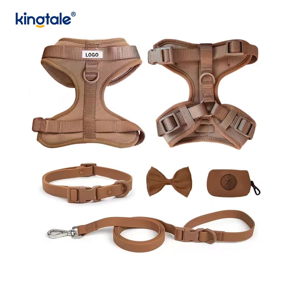 Collier léger de laisse de harnais de chien de PVC imperméable à l'eau sans traction